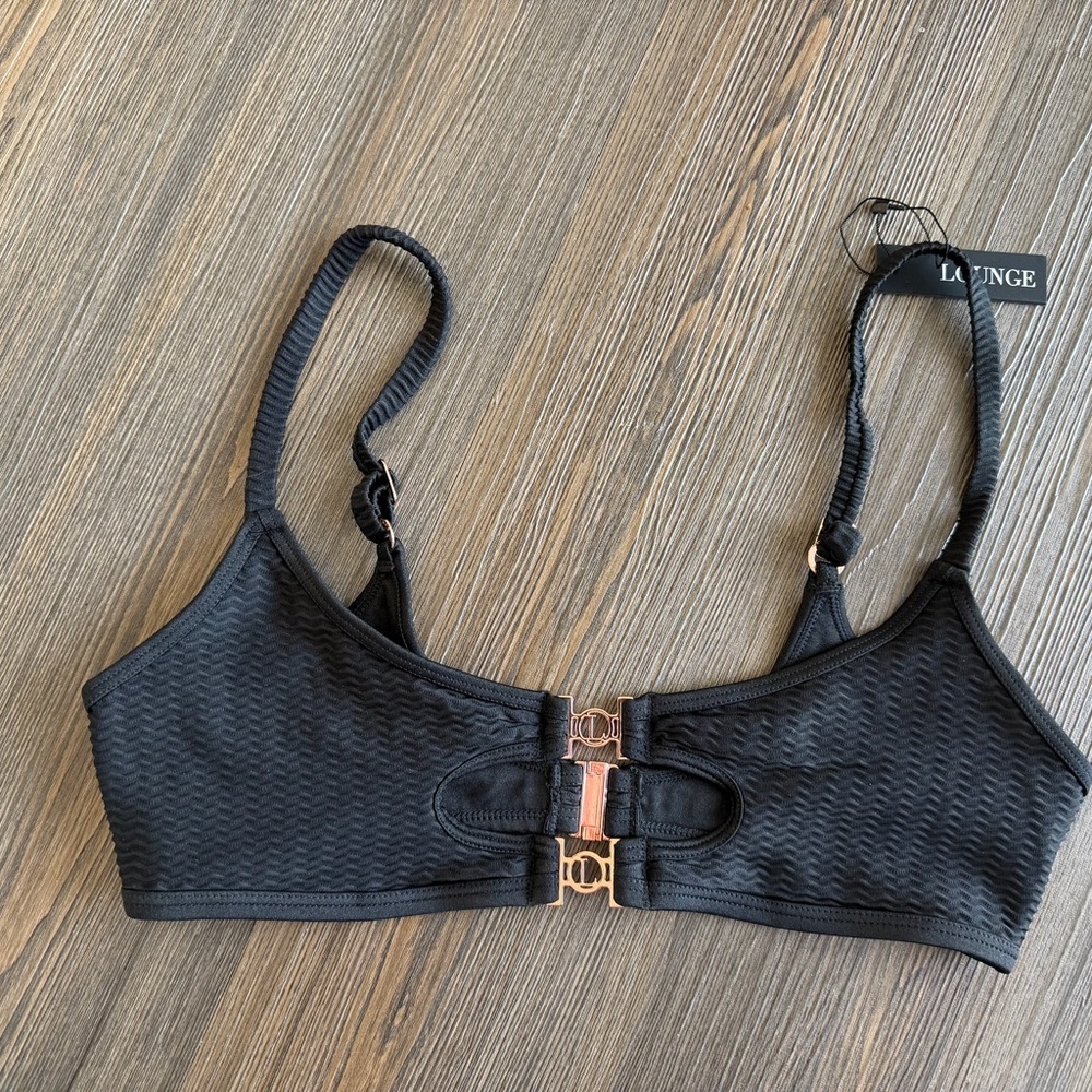 Lounge “Cali” Swim Bralet – Black – XS – Brand New